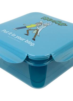 Ланчбокс kite rick&morty 860 мл блакитний (rm22-178)