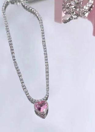 Кулон ожерелье с сердечком3 фото