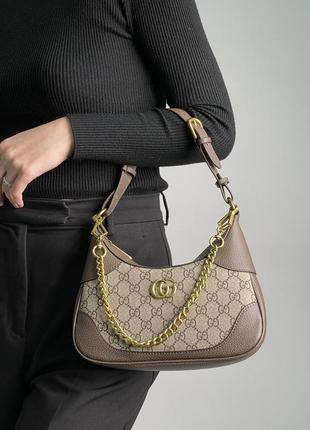 Сумка в стиле gucci premium, женская кожаная сумка, женская кожаная сумка