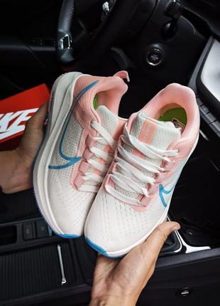 Женские кроссовки nike zoom белые/розовые