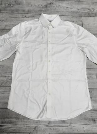 Рубашка мужская белая доинный рукав р 48-506 фото