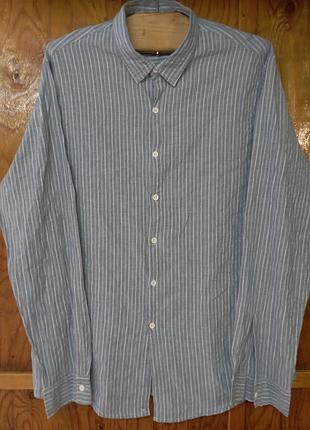 Рубашка мужская в полоску pure cotton by haris cotton 2xl