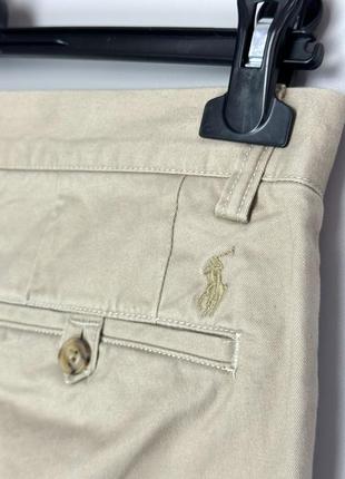 Polo ralph lauren  стрейчеві чіно штани у відтінку бежевого. цупкий матеріал. stretch slim fit.6 фото