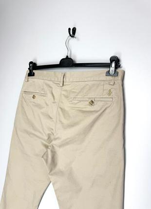 Polo ralph lauren  стрейчеві чіно штани у відтінку бежевого. цупкий матеріал. stretch slim fit.5 фото