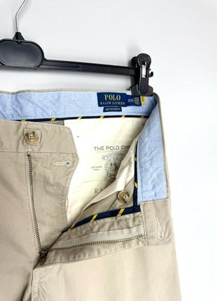 Polo ralph lauren стрейчевые чино брюки в оттенке бежевого. плотный материал. stretch slim fit.4 фото