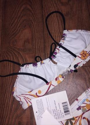 Новый женский купальник, раздельный белый купальник цветочный принт, распродажа женская одежда обувь аксессуары2 фото