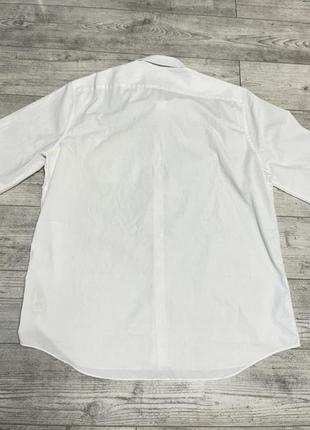 Рубашка мужская белая длинный рукав р 50-52 бренд "marks&spencer"5 фото