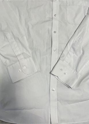 Рубашка мужская белая длинный рукав р 50-52 бренд "marks&spencer"6 фото