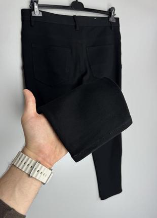 Zara стрейчевая модель брюк. в глубоко черном цвете.5 фото