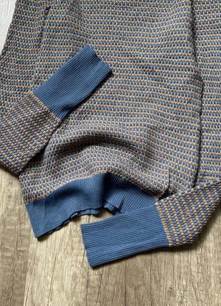 Стильный синий трикотажный свитер, реглан, кофта zara knit, p.xs/s3 фото