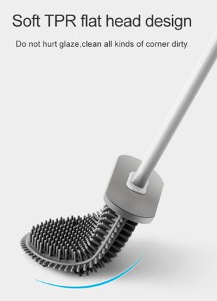 Силіконовий йоржик для чищення унітазу (блакитний, зелений, білий)