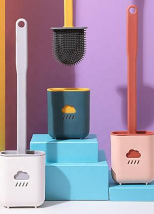 Силіконовий йоржик для чищення унітазу (блакитний, зелений, білий)