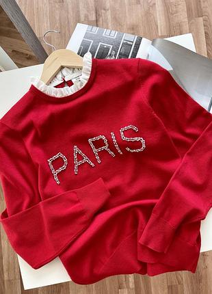 Красный джемпер paris