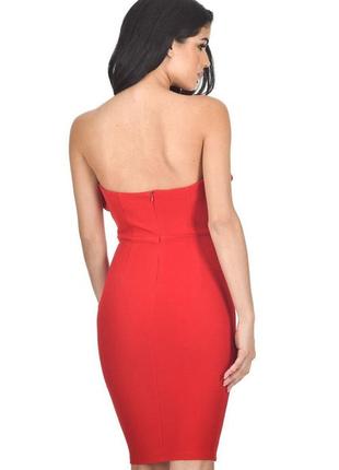 Красное платье с оборками и пышной грудью ax paris размер 103 фото