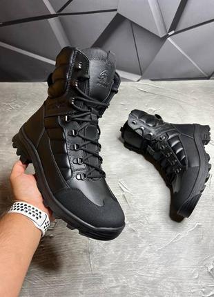 Берці зимові шкіряні чорні black storm   на мембрані gore-tex! берці тактичнi осінь - зима! розміри 40-46!