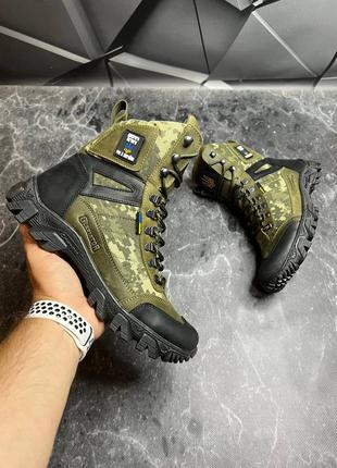 Берцы кожаные тактические пиксель хаки м14 мембрана gore-tex! берцы тактични...