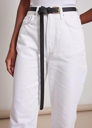 Белые джинсы с высокой посадкой3 фото