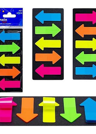 Закладка неоновая "stick notes стрелка" color-it р06-1, 5 цветов