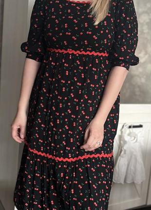 Чарівне фірмове плаття joanie в вишеньки як нове хлопок якісне3 фото