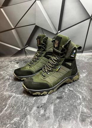 Берцы кожаные тактические хаки олива trn мембрана gore-tex! берці тактичнi демісезон! розміри 40-46!