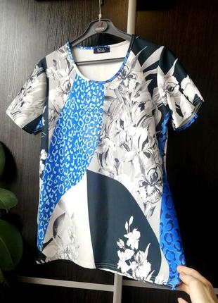 Новая, мягенькая футболка цветы блуза2 фото