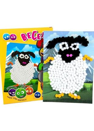 Набор для творчества "овечка" strateg 30994 веселые помпоны