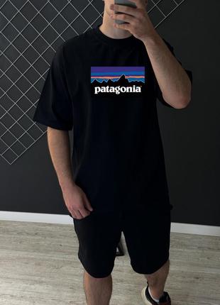 ⚫️футболка оверсайз patagonia черная⚫️