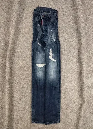Джинси люкс бренду dsquared2 authentic design distressed logo denim jeans