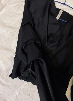Блузка блуза топ коротка кофта атласна сорочка кофта3 фото