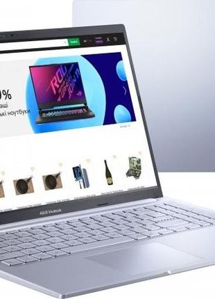Ноутбук asus vivobook 15 f1504za-bq615 / intel core i3-1220p / ram 8гб / ssd 256гб / 15.6" / icelight silver
