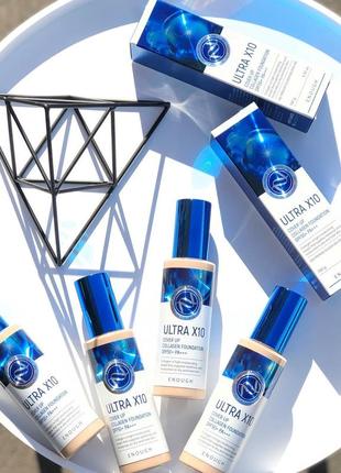 Тональная основа enough ultra x10 cover up collagen foundation spf50