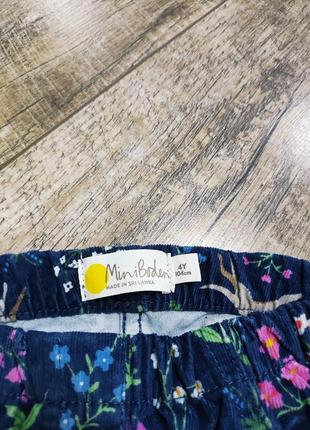 Штани, брюки вельветові, mini boden, р. 104, 4 роки, довжина 55см3 фото