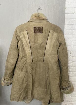 Винтажная куртка кардиган с опушкой натуральный мех sportalm, m4 фото