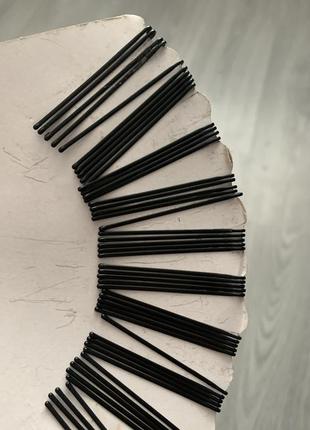 Невидимки from factory ttp малые 4см/50 шт невидимки для волосся чорні (невидимка для волосся допоможе в створенні акуратних зачісок)6 фото