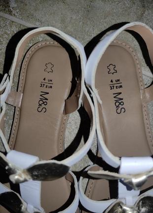 Нежные кожаные сандалии / босоножки marks &amp; spencer (100% кожа)4 фото