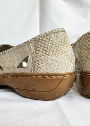 712.туфли летние, мокасины rieker antistress кожаные 40,5 г.