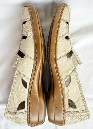 712.туфли летние, мокасины rieker antistress кожаные 40,5 г.