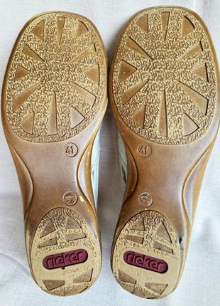 712.туфли летние, мокасины rieker antistress кожаные 40,5 г.