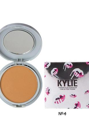 Компактная пудра kylie powder plus foundation (палитрами а(№1,3,5), в (№2,4,6) серебряная коробка5 фото