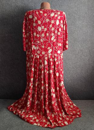 Длинное платье из вискозы большого размера2 фото