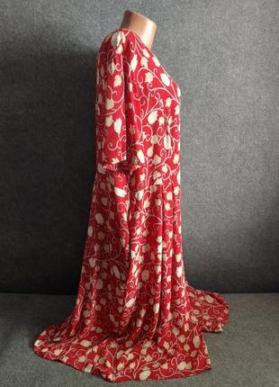 Длинное платье из вискозы большого размера3 фото