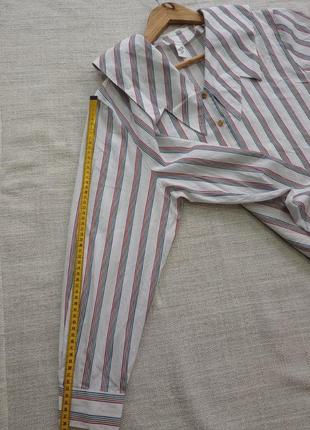 Коттоновая винтажная блузка рубашка с оригинальным воротником; frede (германия)8 фото