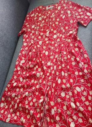 Длинное платье из вискозы большого размера6 фото