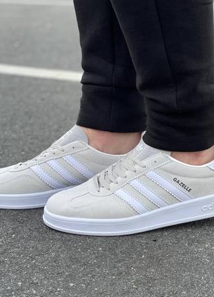 Мужские кроссовки adidas gazelle grey6 фото