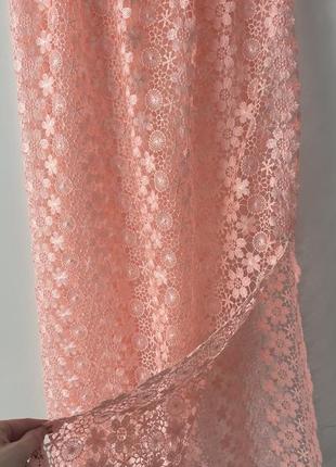 Мереживна спідниця рожева прозора юбка6 фото
