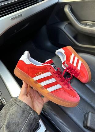 Кеди ad gazelle x gucci red/white1 фото