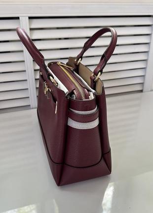 Вишнева сумка reed small michael kors2 фото