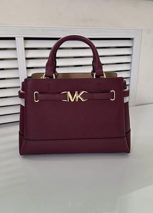 Вишнева сумка reed small michael kors1 фото