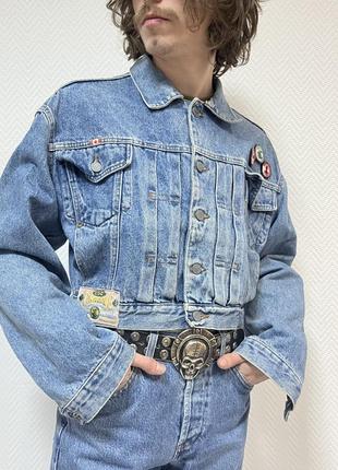 Куртка тракер джинс кроп канада вінтаж vintage2 фото