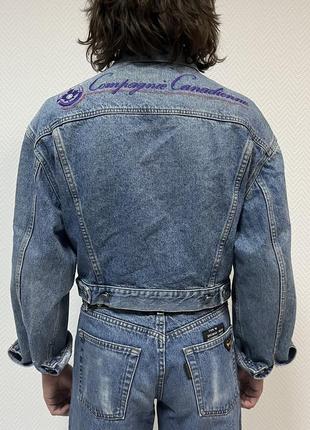 Куртка тракер джинс кроп канада вінтаж vintage8 фото